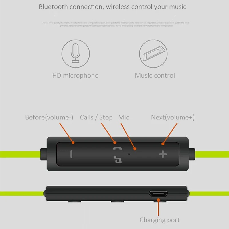 Aihontai 56 s спортивные Беспроводной Bluetooth наушники стерео Headset бас с микрофоном в ухе