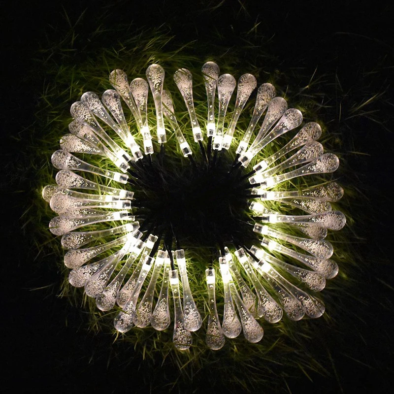 

Litwod Z20 Solar Lamps LED String Water droplets type 50LEDs 7 Meters Garland Solar Light Christmas for wedding garden party
