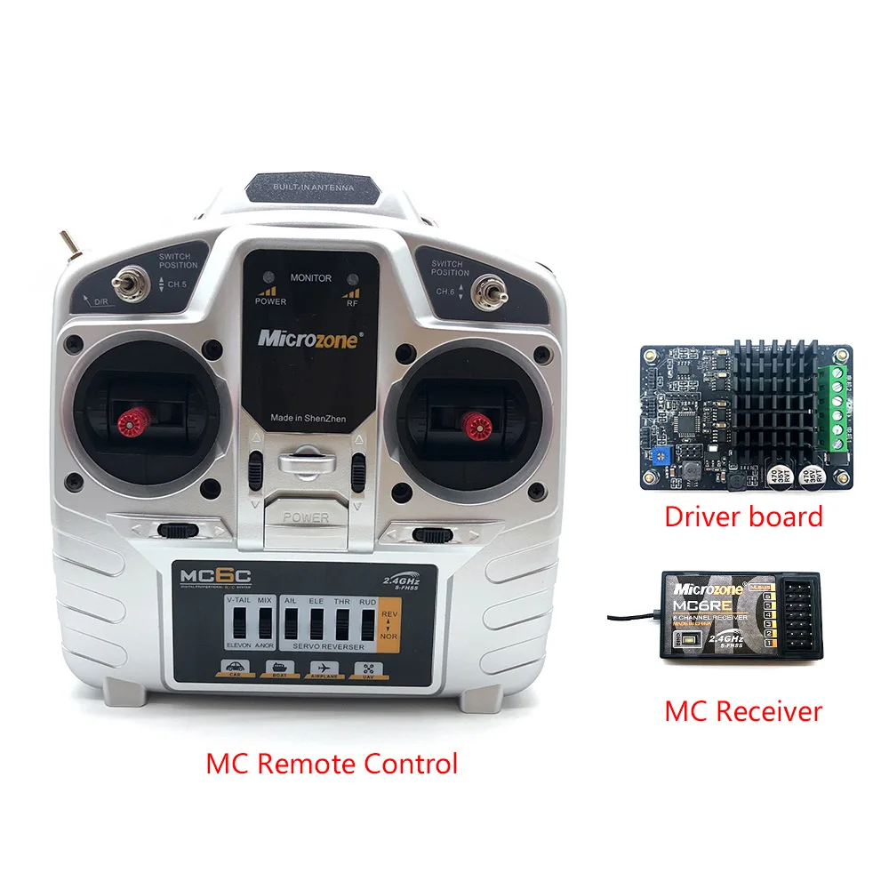 High Power DC Motor Drive Module+MC6C 2.4G RC Controller,For Tank/Panzer model Speed Control. PWM Module Controller