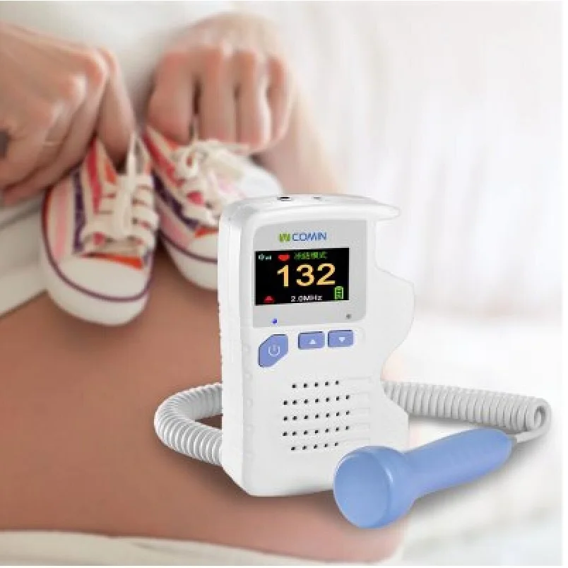 2016 New ultrasound doppler fetal VCOMIN FD 200C Prenatal Detect Baby Heart Rate Monitor detector fetal 2MHz Probe with speaker