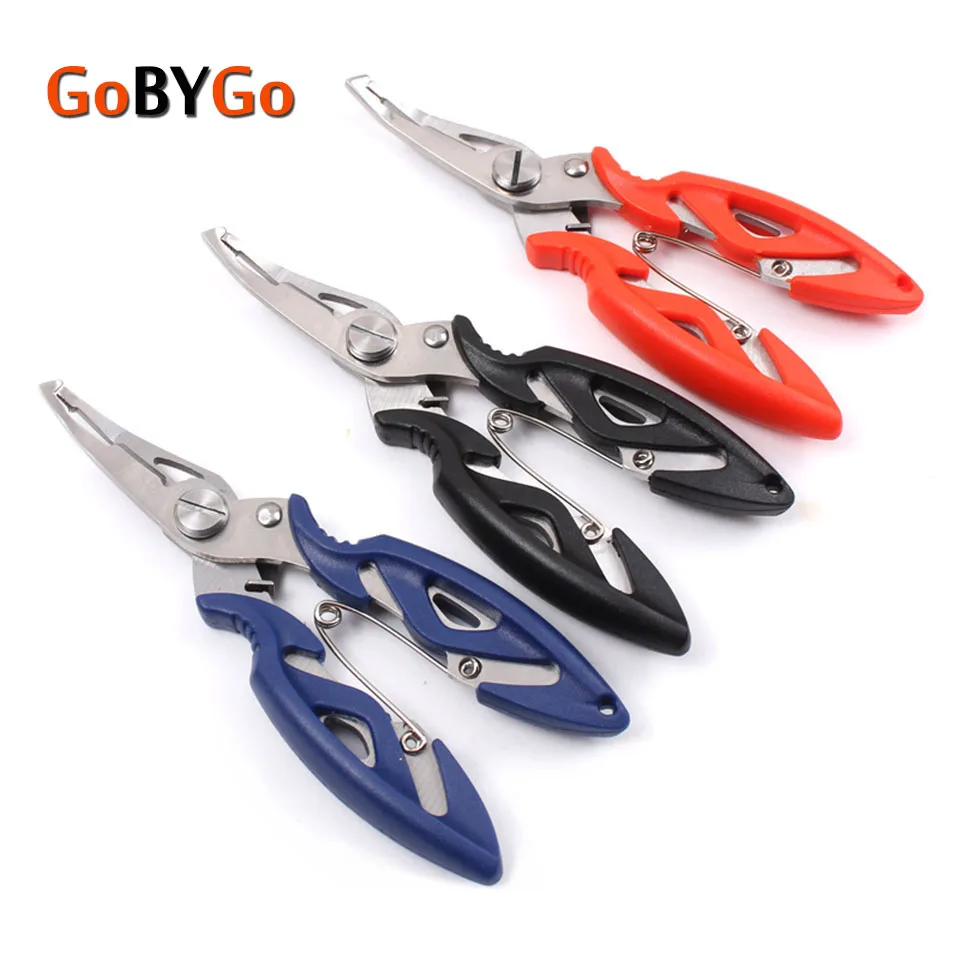 

GoByGo 1Pcs Fishing Multifunctional Plier Stainles Steel Carp Fish tackle Lure Hook Remover Line Cutter Scissors