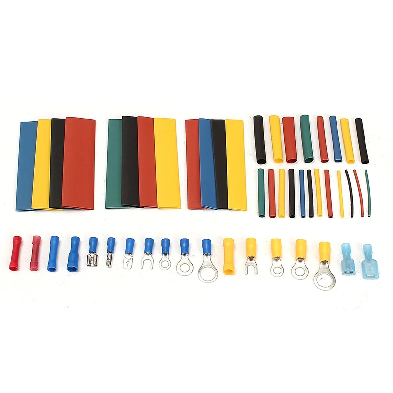 230PCS Crimp Terminals 328 PCS 2 1 Black Heat Shrink Tube Tubing Assorted Wire Connectors Box