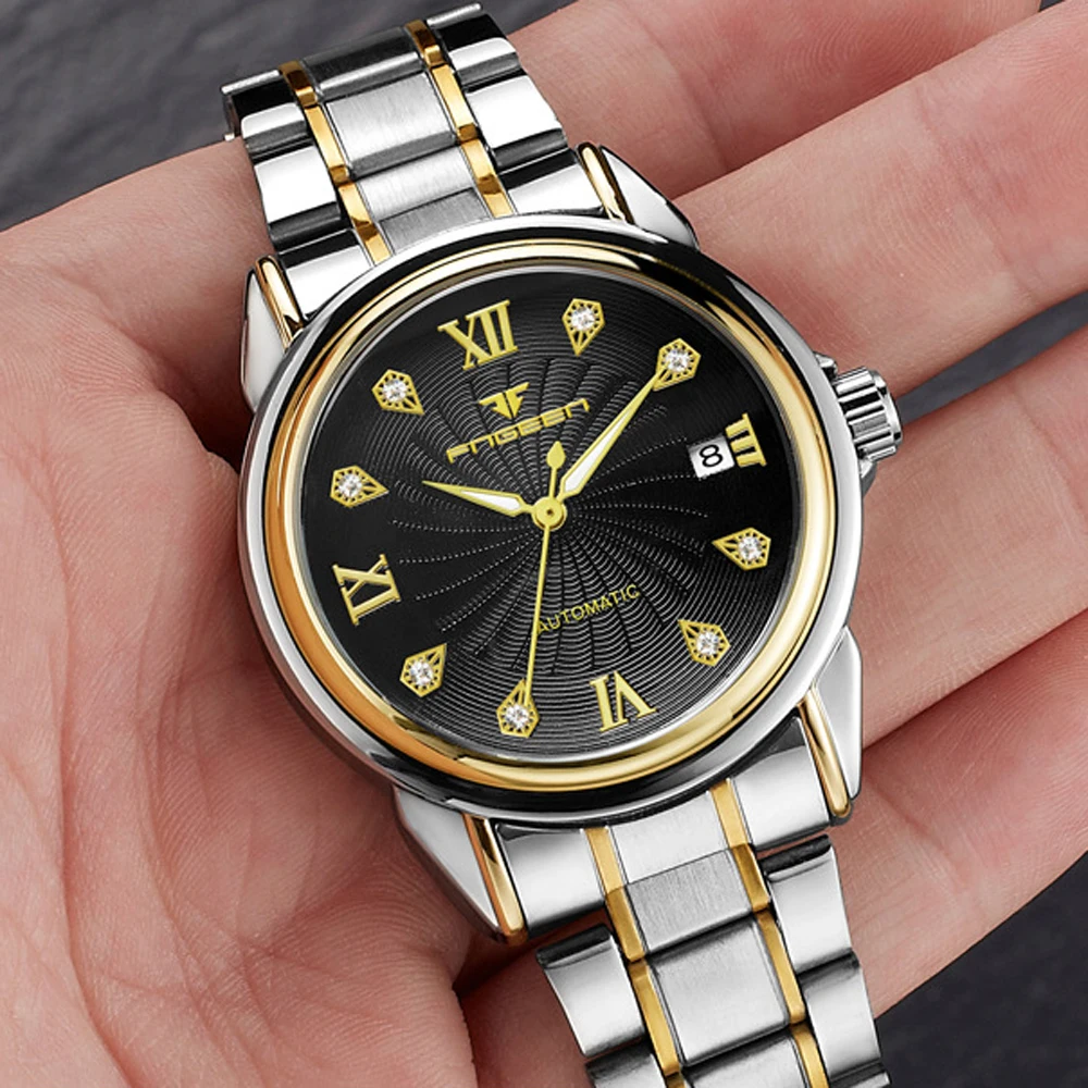 Relogio Masculino Esqueleto механические часы 2019 FNGEEN Tourbillon мужские мужской Дата