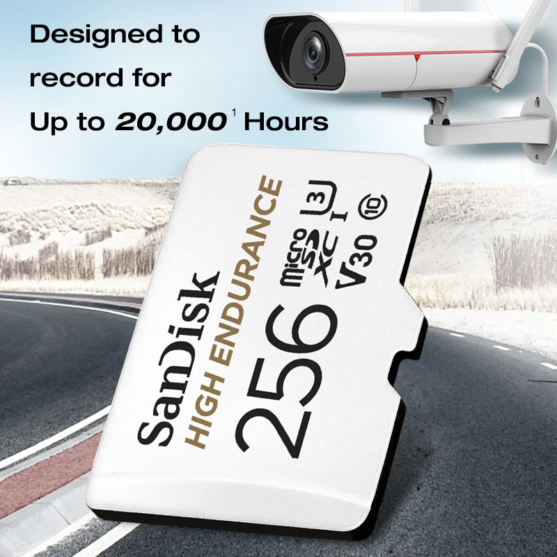  SanDisk Memory Card High Endurance micro SD Card C10 U3 4K 32GB 64GB 128GB 256GB TF Cards for Drivi