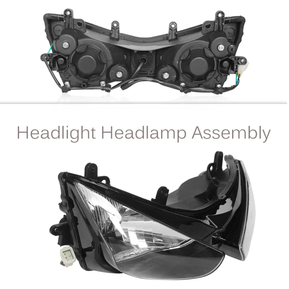 Motorcycle Front Headlight for Kawasaki Ninja ZX6R 2005 2006 ZX-6R ZX636, Lighting Headlamp Lamp, Black Color