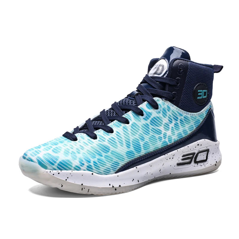 

Basket Homme Outdoor High-Top Basketbal Shoes Men's Blue Ren Anti-skid Training Sneaker Basketball Sneakers Male