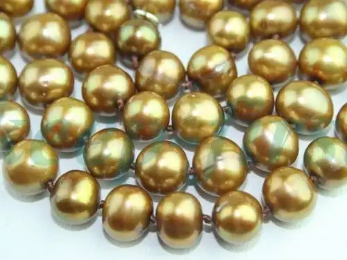 

Hot sale new Style >>>>>HANDMADE 8-9MM BROWN FRESHWATER PEARL BEADED NECKLACE