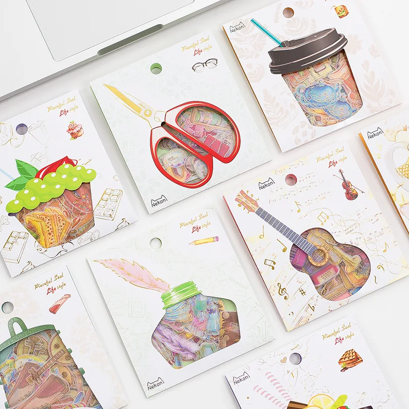 

Modern Life Style Gilding Sticker Bag Stamp Stickers Adhesive Stickers DIY Decoration Stickers
