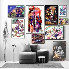 Little Witch Academia Anime Girl Canvas Art Painting Posters And Prints For Living Room Wall Picture Home Decor No Framed Quadro printio little witch academia