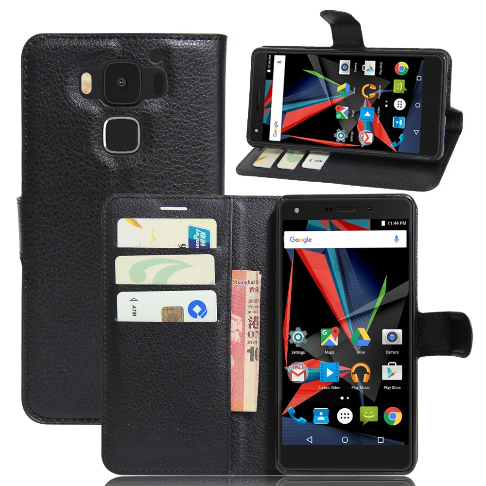 

Book Style PU Leather Case Cover for Archos Diamond 2 Plus Flip Wallet Phone Bags Cases with Stand for Archos Diamond 2 Plus