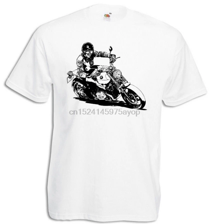 

Fashion R nineT T-Shirt mit Grafik RnineT Motorcycyle Rally R nine T Motorrad- -Fahrer Tee shirt
