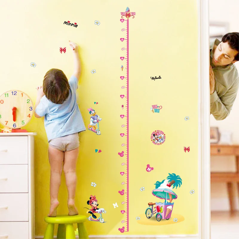 Прекрасный рисунок Микки и Минни наклейки на стену для девочек Спальня украшение дома Diy мультфильм ПВХ Животные Фреска Искусство Детские наклейки на стену - Цвет: MM068