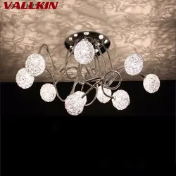 Современные светодиодный верхнего света в помещении потолочный светильник роскошная алюминиевый провод мяч светильники 10 Огни