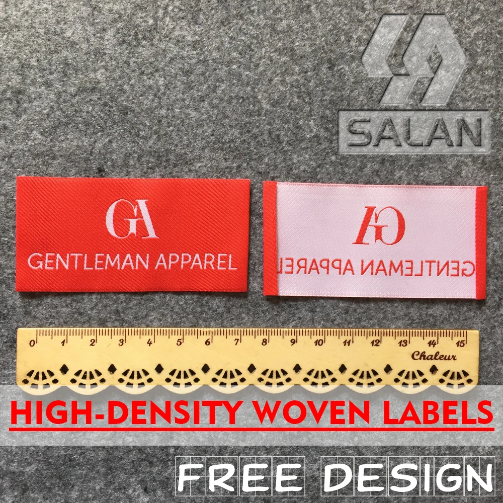 Free Shipping Customized High density Woven labels Garment/Shirt/Shoes/Bags Label Clothing