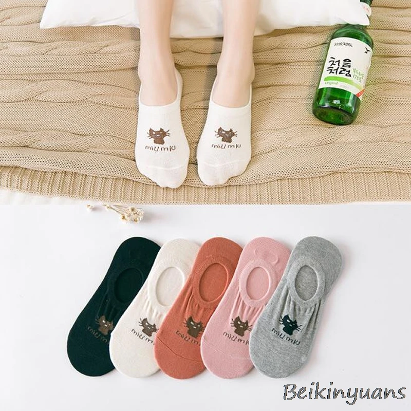 cartoon striped love student socks spring and summer thin stretch comfortable breathable ladies cotton socks - Цвет: 27