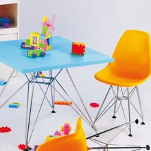 Стул и стол известного дизайна, Набор детских обеденных стульев, 1 стол и 4 пластиковых стула, наборы мебели