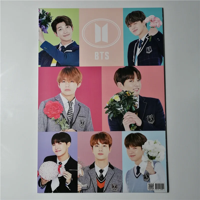 8*(42x29 см) Новые Bangtan Плакаты для мальчиков наклейки на стену подарок KPOP