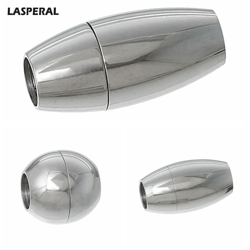 

LASPERAL 1/2Pcs Silver Color Ball Barrel Shaped Clasps Magnetic Lock Buckle Bracelet Pendant Jewelry Clasps Fit Jewelry DIY Gift