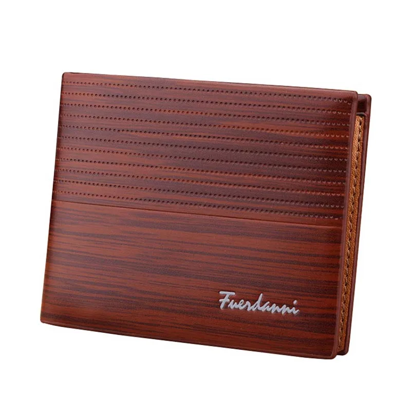 

Hot Selling Men PU Leather Wallet Vintage Short Slim Money Clip Credit Card Holder -B5