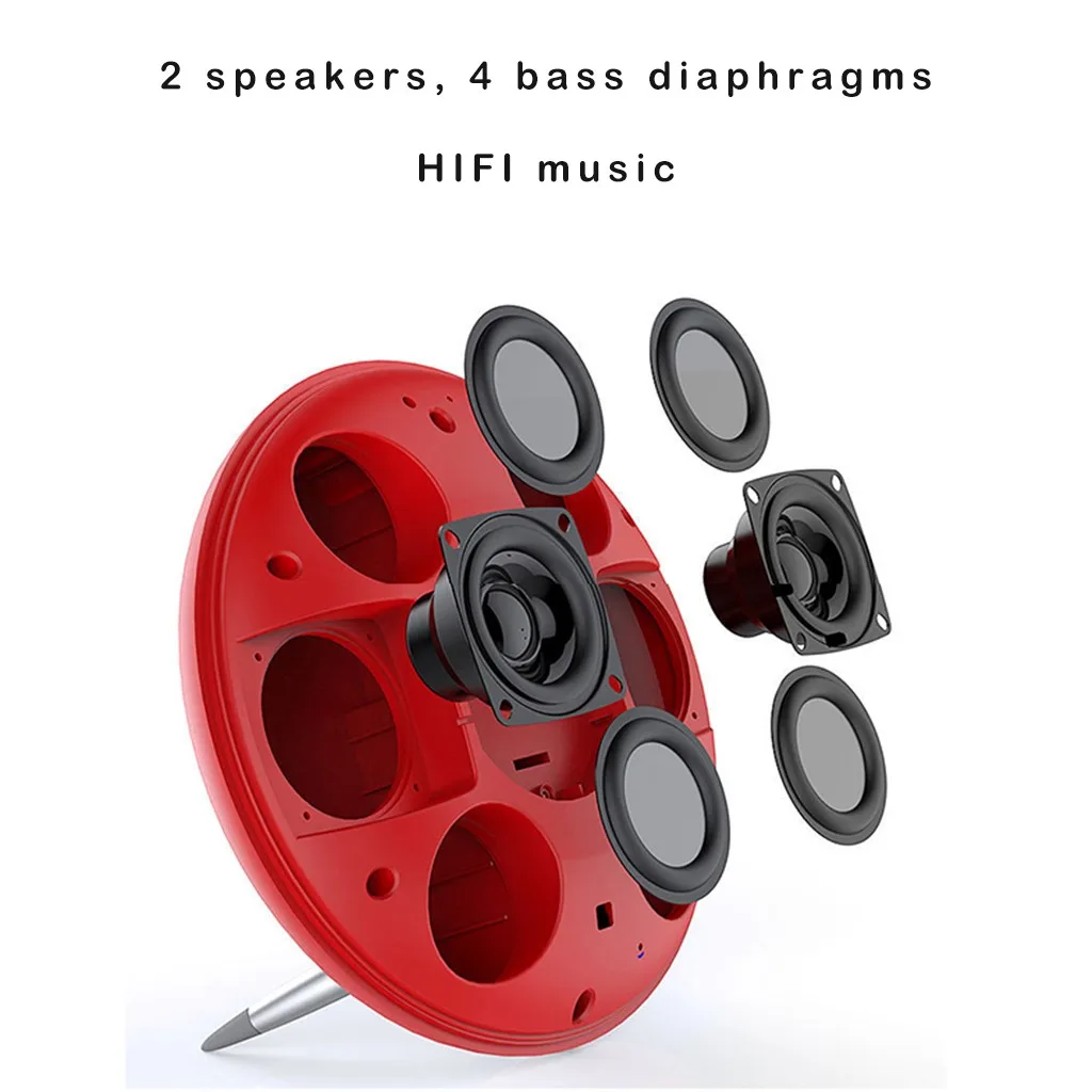 Горячая Мода портативный yAyusi S6 двойной динамик HIFI музыкальное зеркало Bluetooth с