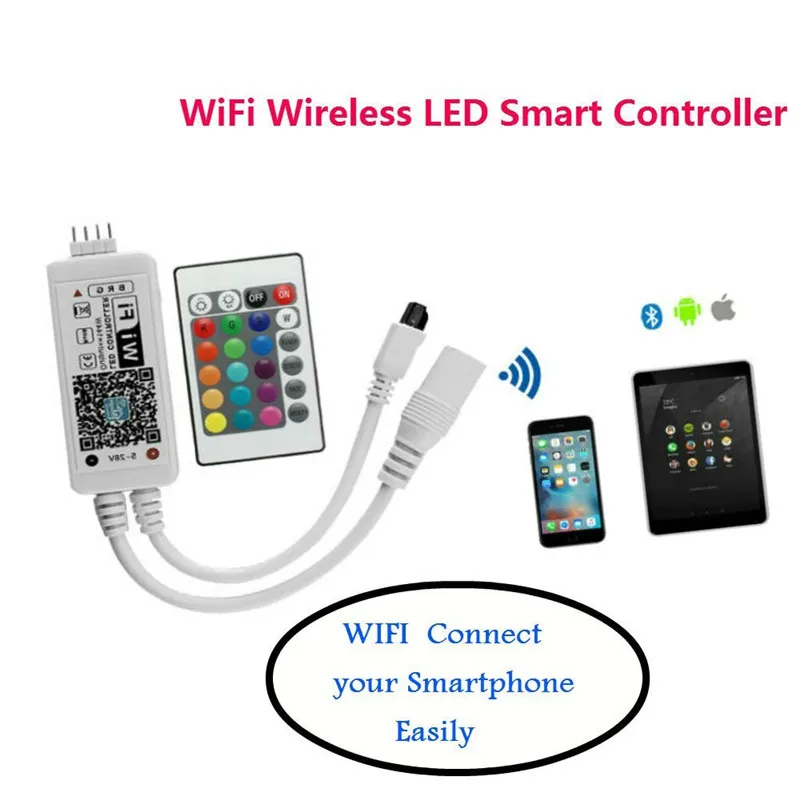 WiFi RGB светильник полоска контроллер Syc управление Alexa смартфон Google Home + 5 М 150LED 5050
