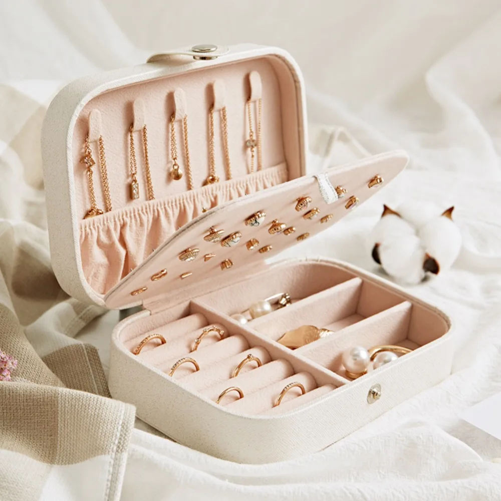 Искусственная кожа шкатулка принцесса коробка для хранения ювелирных изделий высокое качество 4 цвета коробка ювелирных изделий Подарочная коробка для женщин