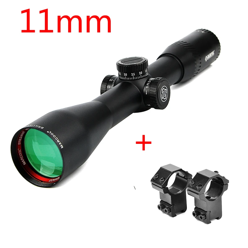 Marcool Riflescope BLT 10X44 SF HD Red Ring Tactical Airsoft Air Rifle Optical Collimator Sight Rifle Scope For Hunting - Цвет: 11mm