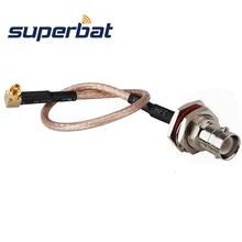 Superbat RF коаксиальный кабель mc карта штекер правый угол к RP-BNC jack(папа в) переборка уплотнительное кольцо косичка кабель 25 см