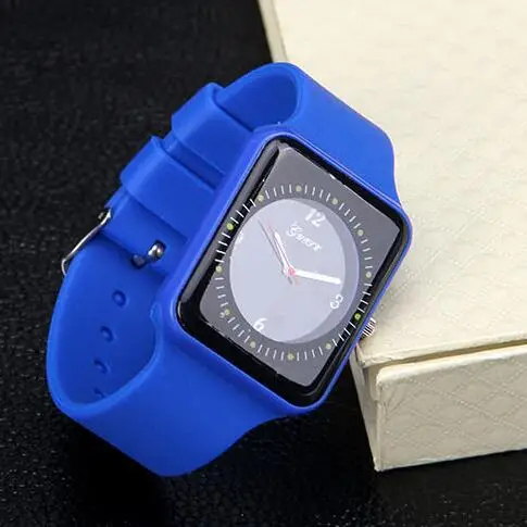 GUOTE новые модные роскошные брендовые прямоугольные повседневные кварцевые часы для женщин силиконовые часы Relogio Feminino платье наручные часы горячие часы - Цвет: blue