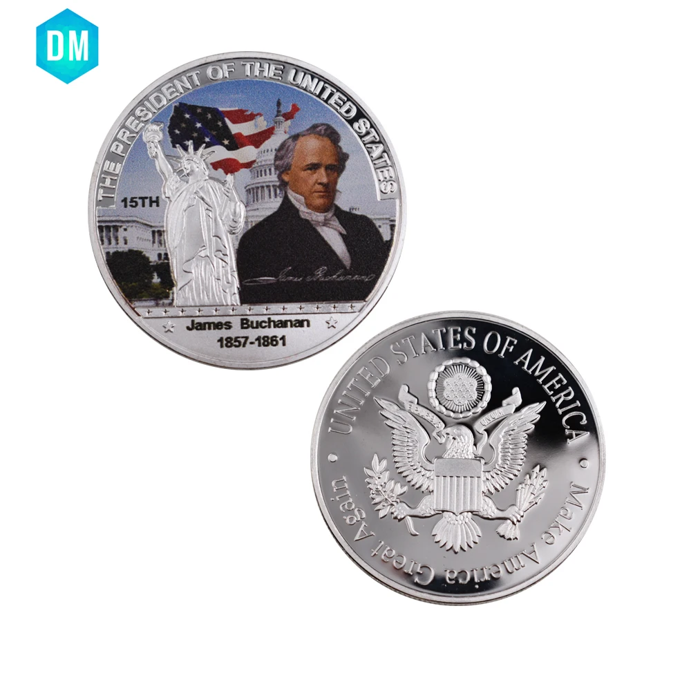Подарки сувениры на день рождения американская Серебряная монета 25-ый президент США Подарочная монета виларн Маккинли памятная, металлическая монета - Цвет: coin-0077