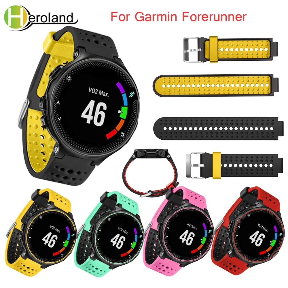 

Мягкий силиконовый браслет для наручных часов Garmin Forerunner 220/230/235/620/630 ремни спортивные два цвета 2 в 1 Замена