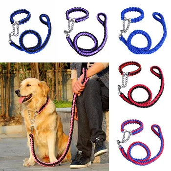 

Strong Nylon Dog Collar Leash Set Braided Pet Walking Necklace Leash Traction Collar Lead Rope Small Large Dog Train Accessories