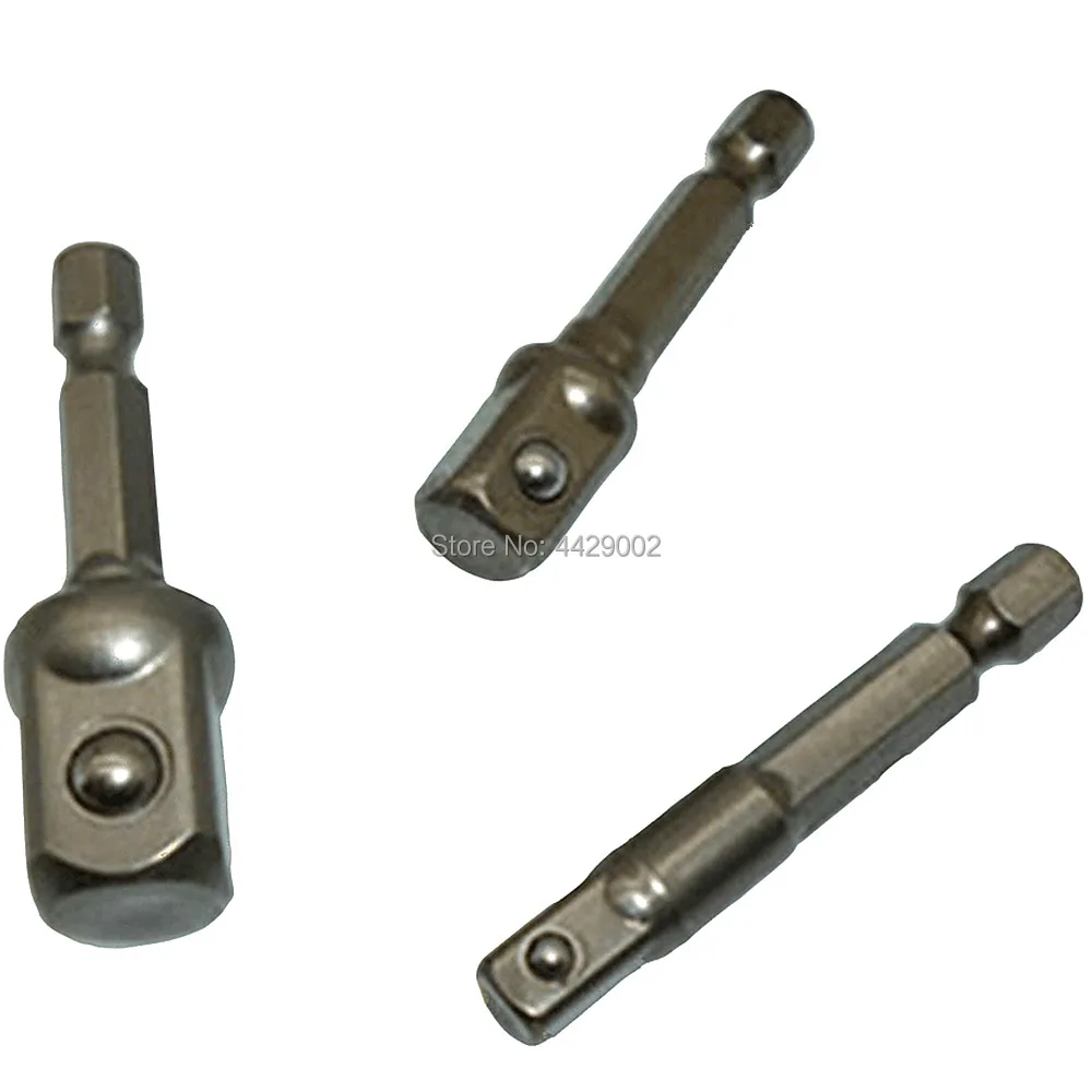 

3pcs 1/4" 3/8" 1/2" Drive Power Tool Socket Adaptor Set Drill Converter Impact Drill Bit Socket Bit Adapter Set Extension Bar