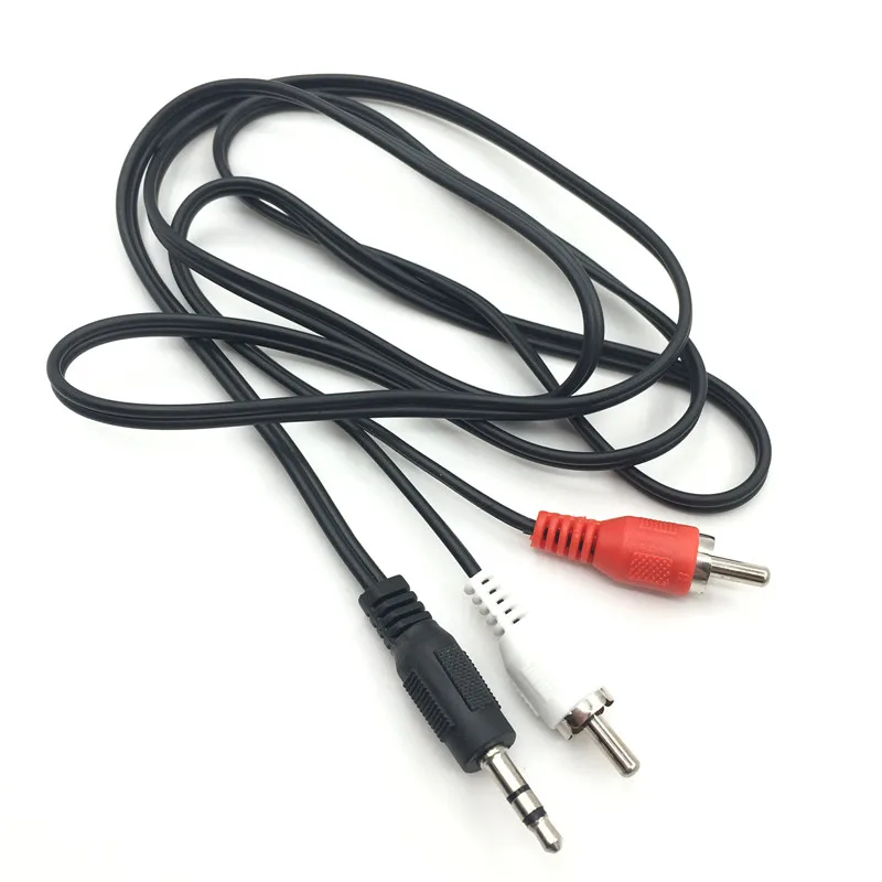 

Audio Line Cable 1M 3.5mm Stereo to 2 RCA Y CABLE FOR PC DVD TV VCR Speakers Camera Video Audio Cable Cord Speaker