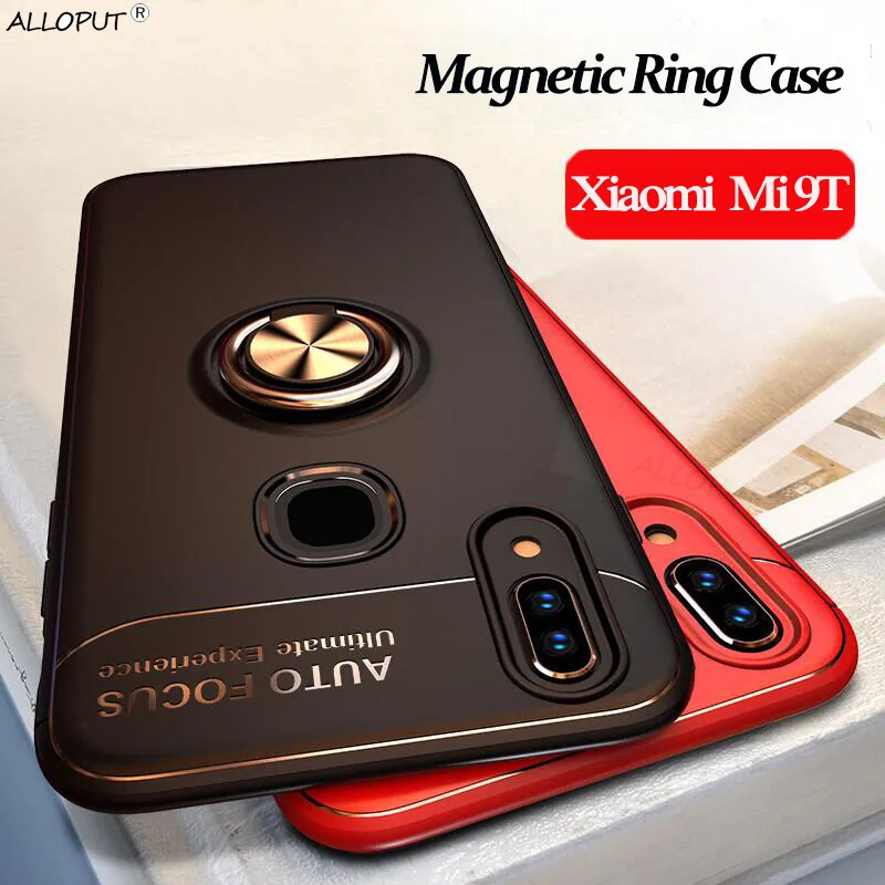 

2019 Luxury Ring Case for Xiaomi Mi 9T Pro A2 Lite 8 Lite 9 SE Pocophone F1 Soft Silicone Magnet Case Redmi Note 7 5 Pro Cover