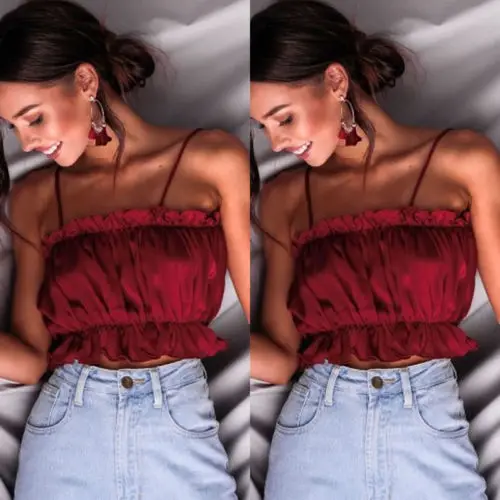 

NEW Summer Women Casual Tank Top Vest Sleeveless Sexy Crop Tops Tank