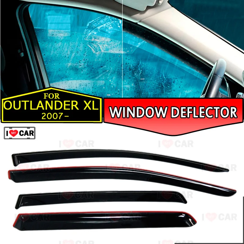 

Window deflector for Mitsubishi Outlander XL 2007 car window deflector wind guard vent sun rain visor cover car decor