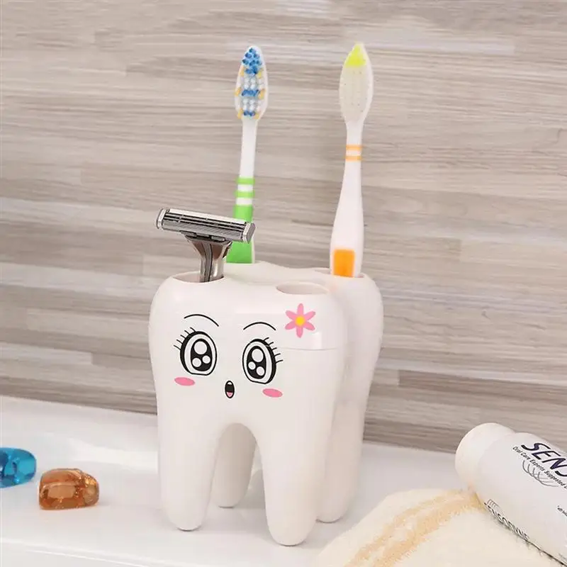 

Cute Toothbrush Holder Funny Storage Shelf Tooth Toothbrush Holder Shower Shelf For Home Hotel Store Bathroom Accessories