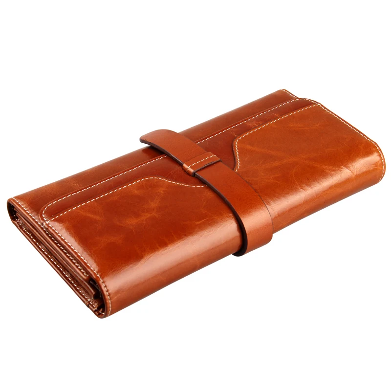 

NEW Genuine Leather Women Wallet Carteira Feminina Ladies Clutch Purse Natural Cowhide Brand Wallet For Women Card Holder