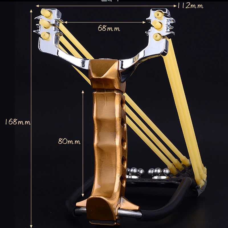 Полностью Металлическая Складная рукоятка 3 полосы катапульта Рогатка охоты Принадлежности для охоты
