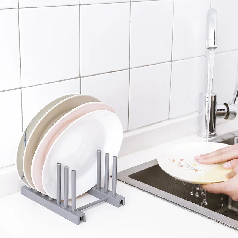 Pod Lid Rack Kitchen Organizer Dish Tray Shelves Plastic Dish Drainer Stainless Steel Spoon Holder Stand Kitchen Accessories