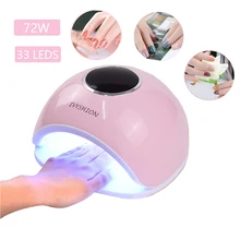 УФ светодиодный светильник для Сушилка для ногтей лампа для маникюра 72 Вт жидкокристаллический смарт-дисплей для всех гель лак для ногтей инструменты для дизайна ногтей