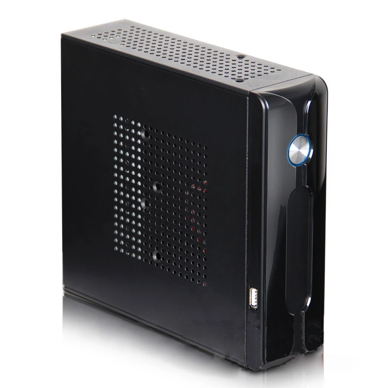 Горячий DIY горизонтальный мини itx HTPC чехол черный стальной корпус для домашнего