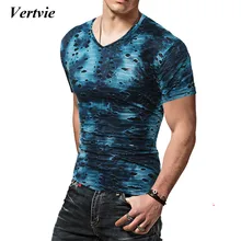 Vertvie Men’s Sports T-shirt Gym Fitness Bodybuilding Running Short Sleeve Sportswear Shirts O-neck Breathable Elastic T shirt