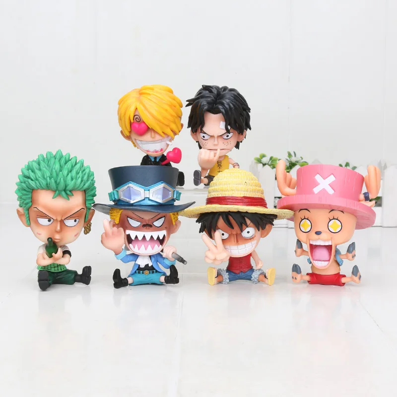 

Q Version One Piece Childhood figure Zoro Sanji sabo luffy chopper Ace Nami GK ver. PVC Action Figure Collection Model Doll Toys