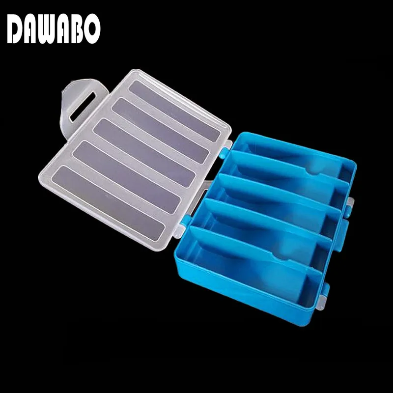 

DAWABO Sea rod Lead sinker accessory box explosive hook Storage box Double Face 10 lattice Visible Plastic Fishing Tackle Box