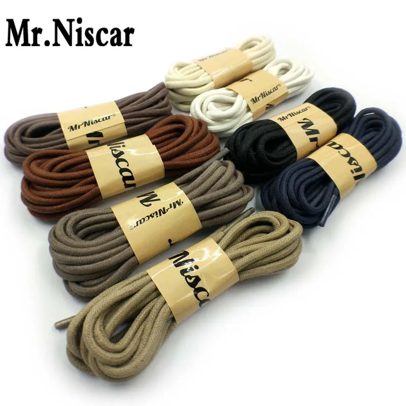 

1 Pair Premium Thick Waxed Dress Shoe Laces Shoelaces High Quality Round Waxed Cotton Shoelaces Leather Boots Shoes Rope Strings