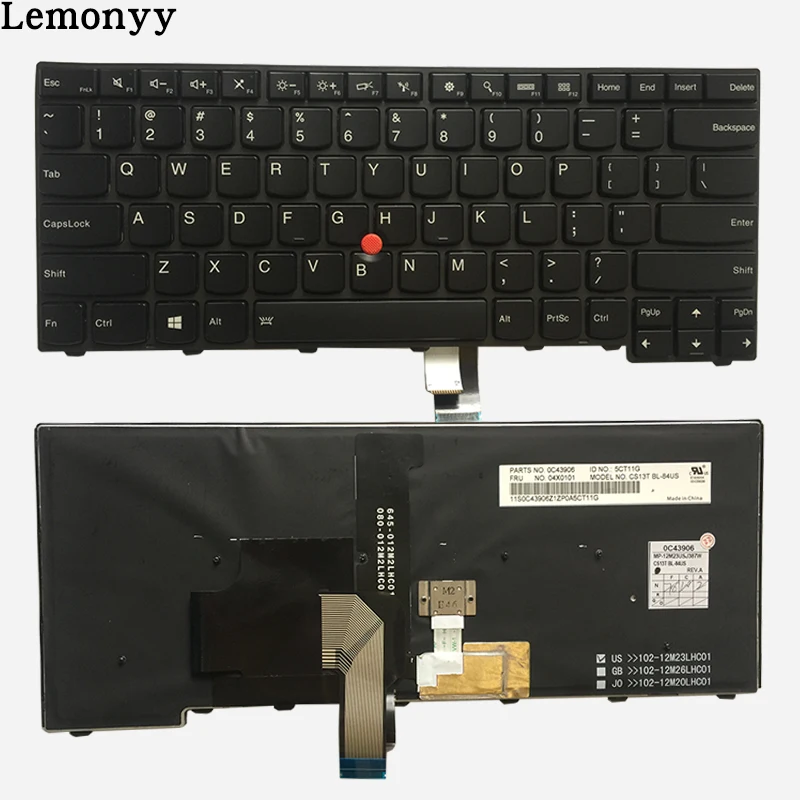 Новая клавиатура США для Lenovo ThinkPad L440 L450 L460 T431S T440 T440P T440S T450 T450S черный США клавиатура для ноутбука с Подсветка