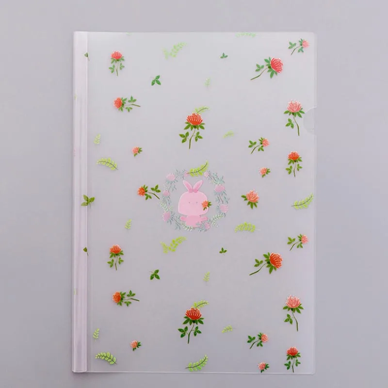 

MIRUI Cute Flower File Folder Creative Transparent Folder Filing Product Office Supplies Documents Storage Exam Paper Holder
