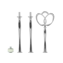 3 уровня Золотой/Серебряный торт стенд, романтическая Корона подставка для торта якорь аппаратный комплект с центральной ручкой фитинги для дня рождения